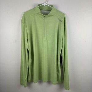 NWT HI-TEC Afterglow Mens Long Sleeve Mesh 1/4 Zip‎ Pullover Shirt Green - XXL